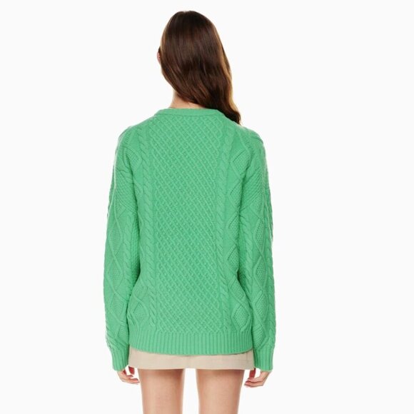 Aritzia Sunday Best Peggy Wool Crewneck Sweater Green Size Small - Picture 3 of 8